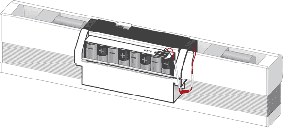 Drawing of an external battery pack